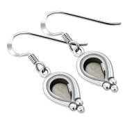Mother Of Pearl Shell Pear Shaped Ethnic Style Drop Hook Earrings, e177